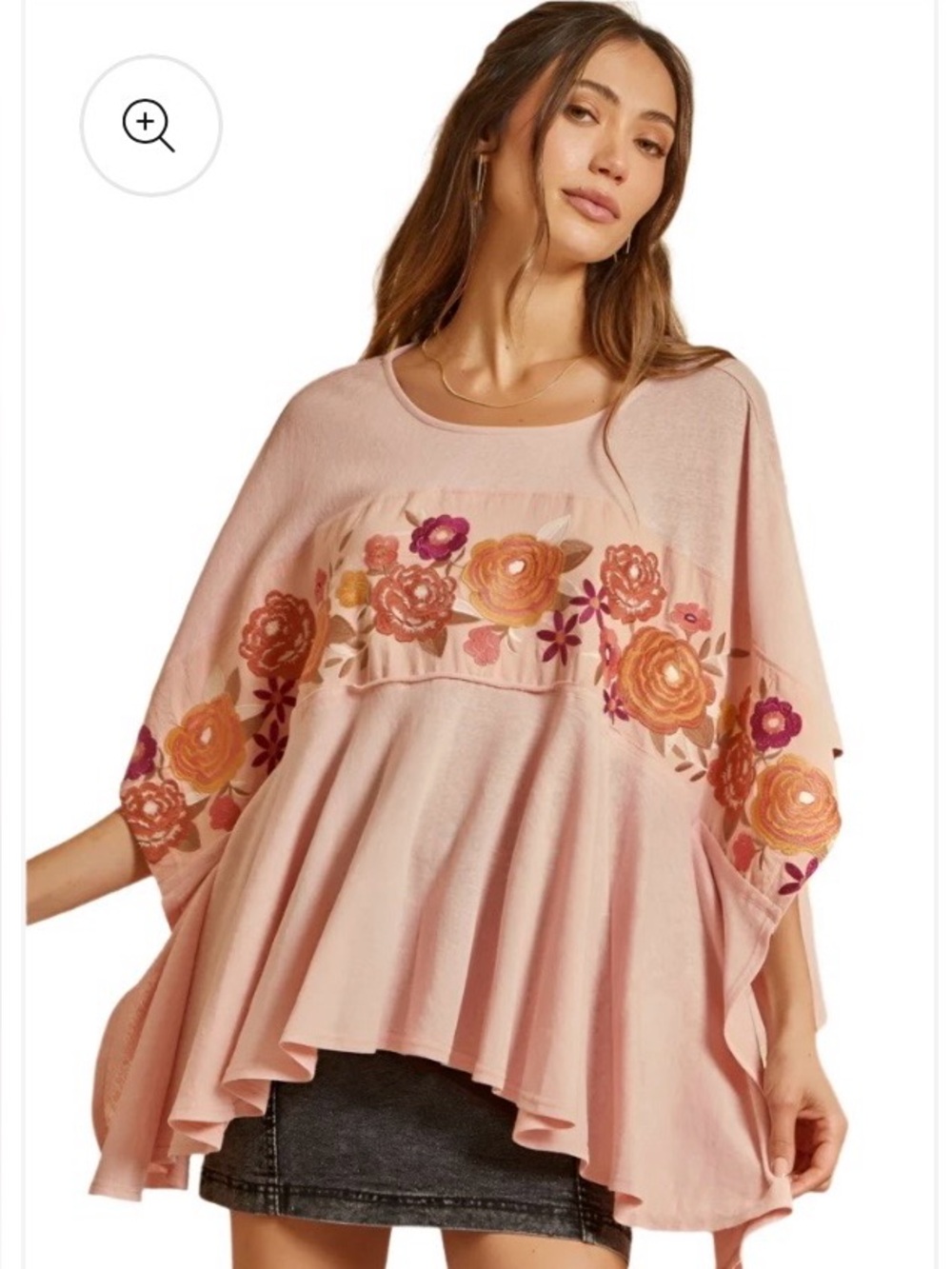 Savanna Jane Beige Embroidered Floral Top